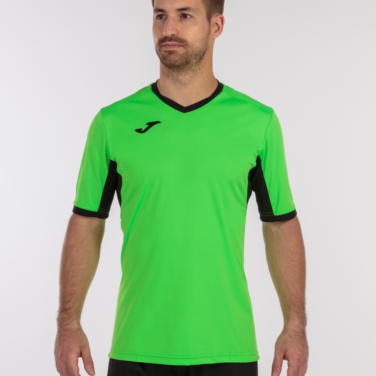Joma Teamwear T-Shirt Champion IV Short Sleeves Lime-Black Uniforms CAMISETAS
